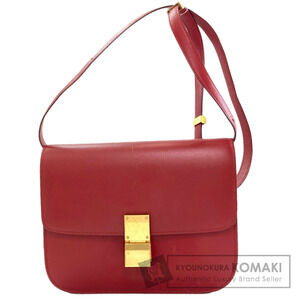 Celine Classic Box Flap Bag red smooth calfskin leather